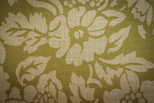 Rustic canvas fabric texture in yellow color.