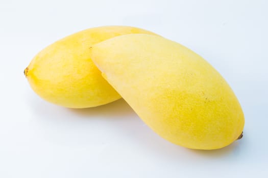 fresh delicious yellow mango isolated  on white background