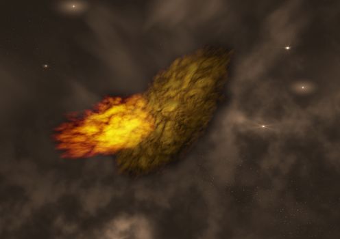 Far being shone nebula and star field against space. "Elements of this image furnished by NASA".