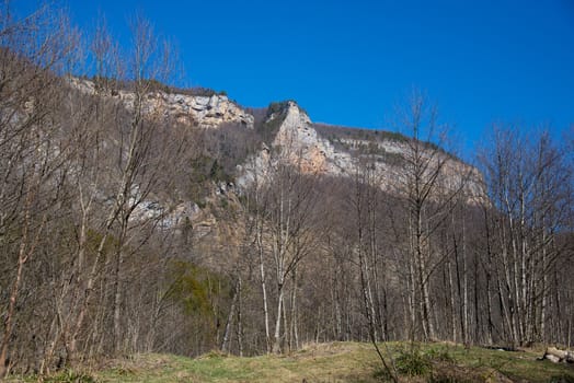 Beautiful mountain scenery . Guam gorge. Krasnodar region