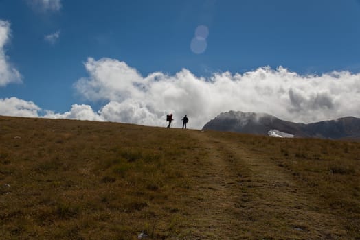 Tourist trip in the mountains of North-West Caucasus