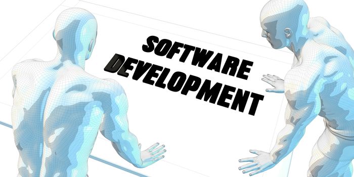 Software Development Discussion and Business Meeting Concept Art