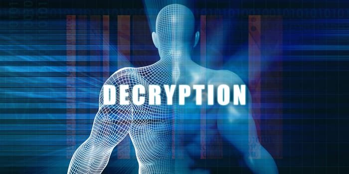 Decryption as a Futuristic Concept Abstract Background