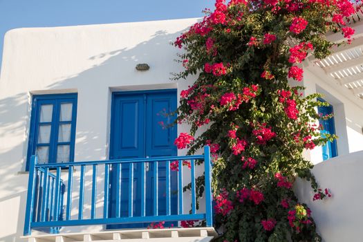 Typical blue door at the Greek islands