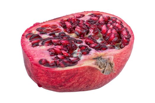Cut pomegranate isolated on a white background