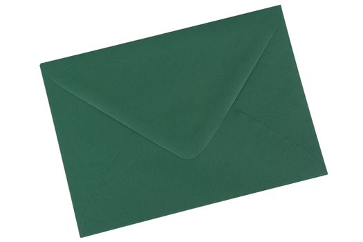 Green envelope isolated on a white background