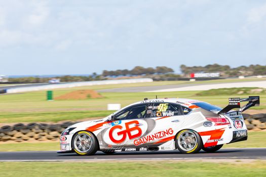 PHILLIP ISLAND, MELBOURNE/AUSTRALIA - 17 APRIL 2016: WD-40 V8 Supercar series race 7 - Phillip Island.