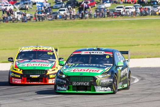 PHILLIP ISLAND, MELBOURNE/AUSTRALIA - 17 APRIL 2016: WD-40 V8 Supercar series race 7 - Phillip Island.