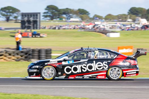 PHILLIP ISLAND, MELBOURNE/AUSTRALIA - 17 APRIL 2016: WD-40 V8 Supercar series race 7 - Phillip Island.