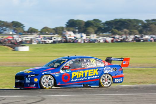 PHILLIP ISLAND, MELBOURNE/AUSTRALIA - 17 APRIL 2016: WD-40 V8 Supercar series race 7 - Phillip Island.