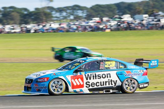 PHILLIP ISLAND, MELBOURNE/AUSTRALIA - 17 APRIL 2016: WD-40 V8 Supercar series race 7 - Phillip Island.