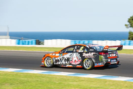 PHILLIP ISLAND, MELBOURNE/AUSTRALIA - 17 APRIL 2016: WD-40 V8 Supercar series race 7 - Phillip Island.