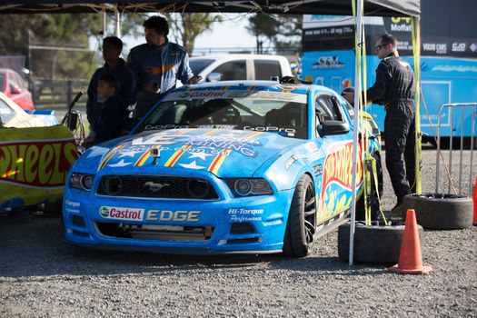 PHILLIP ISLAND, MELBOURNE/AUSTRALIA - 17 APRIL 2016: The Hot Wheels team get ready to entertain the crowds at the WD-40 Phillip Island Supersprint.