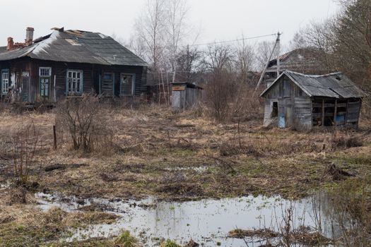 Old poor village and spring flooding 7.4.2016