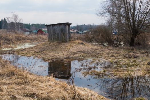 Old poor village and spring flooding 7.4.2016