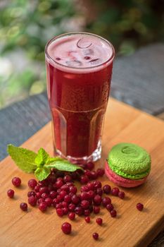 fruit non-alcoholic drink with cranberries