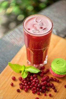 fruit non-alcoholic drink with cranberries