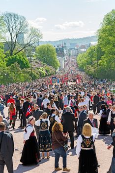 OSLO - MAY 17: Norwegian Constitution Day is the National Day of Norway and is an official national holiday observed on May 17 each year. Pictured on May 17, 2014