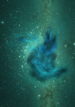 Far being shone nebula and star field against space. "Elements of this image furnished by NASA".