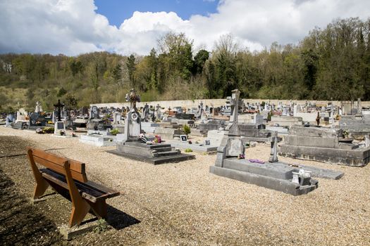 Typical French cemetery in the north of France
