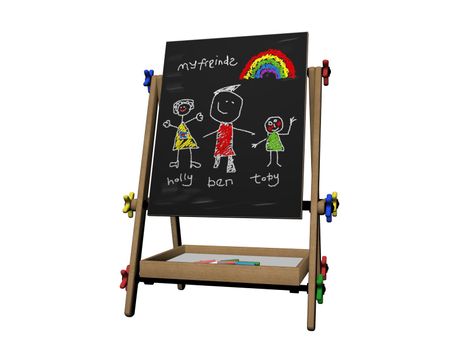 School picture with child's drawing