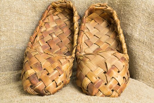 souvenir shoe son the texture of the bag from the fibers