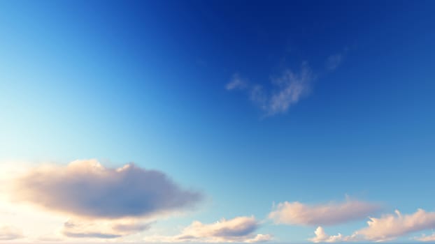 Cloudy blue sky abstract background, blue sky background with tiny clouds, 3d rendering

