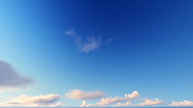 Cloudy blue sky abstract background, blue sky background with tiny clouds, 3d rendering

