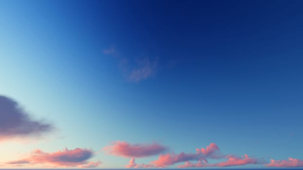 Cloudy blue sky abstract background, blue sky background with tiny clouds, 3d rendering

