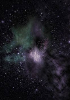 Far being shone nebula and star field against space. "Elements of this image furnished by NASA".