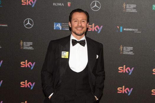 ITALY, Rome: Actor Stefano Accorsi attends to the red carpet of David di Donatello awards ceremony on April, 18, 2016 in Rome, Italy.