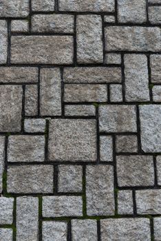 Square stone wall on background