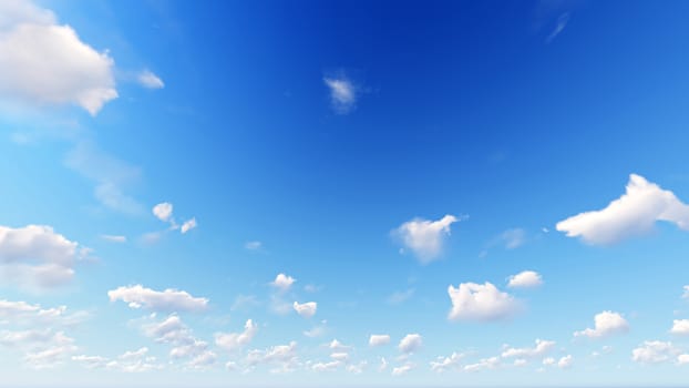 Cloudy blue sky abstract background, blue sky background with tiny clouds, 3d rendering

