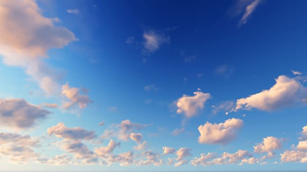 Cloudy blue sky abstract background, blue sky background with tiny clouds, 3d rendering

