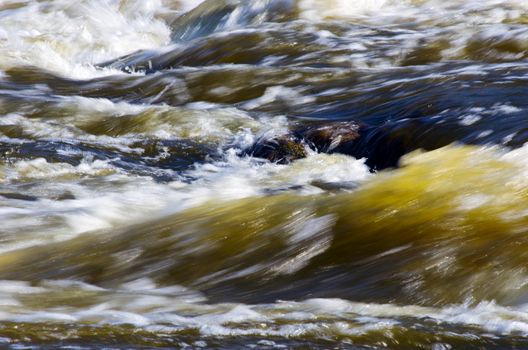 Abstract landscape of the river rapids