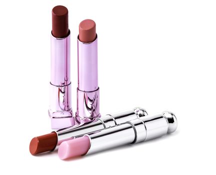 cosmetics lipsticks of isolated on white background