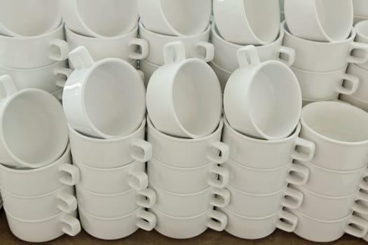 Coffee cups background.