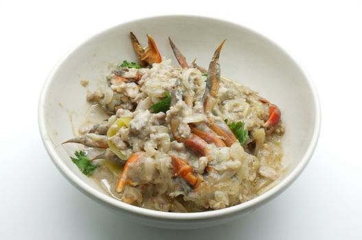 Crab stew Crap curd dip Simmer chili crab thai food