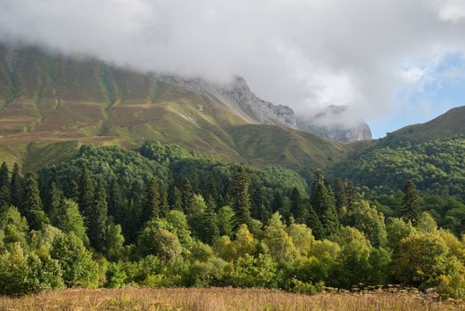 Majestic mountain landscapes of the Caucasian reserve