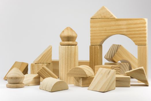 Wooden building blocks
