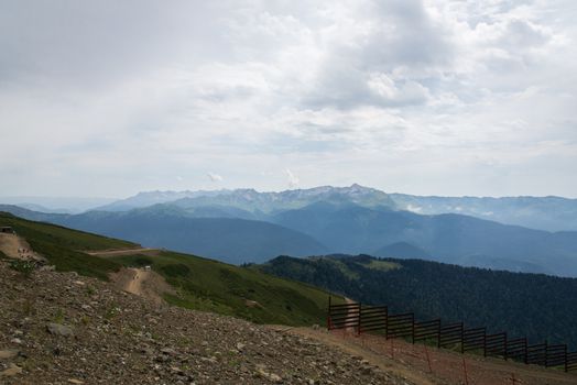 Beautiful mountain scenery of Krasnaya Polyana . Sochi