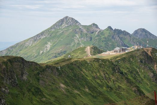 Beautiful mountain scenery of Krasnaya Polyana . Sochi