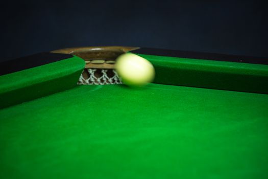 snooker balls set on a green table