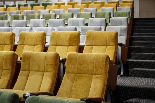 vacant theater chair in  hall