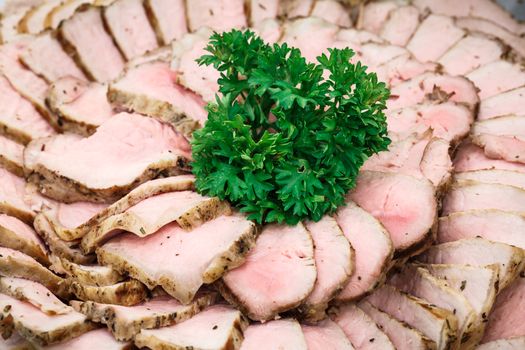 close up of spread roasted pork