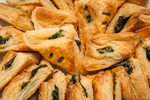 close up of spinach pie