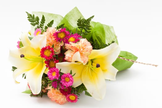 various flower in one bouquet