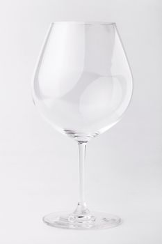 empty wine glass in isolated