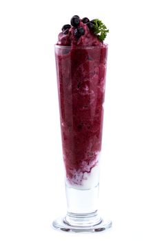 mixberry smoothies on white background