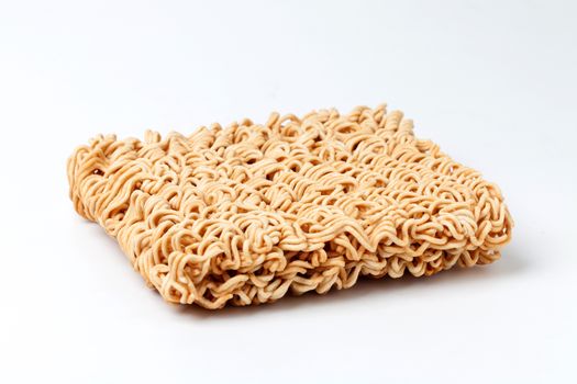 Dry noodle on white background